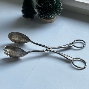 Vintage Silver Salad Tongs
